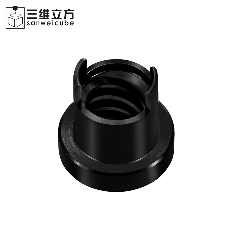 3D打印机配件 T8丝杆消间隙铣边螺母不锈钢丝杆铣边POM消回差螺母