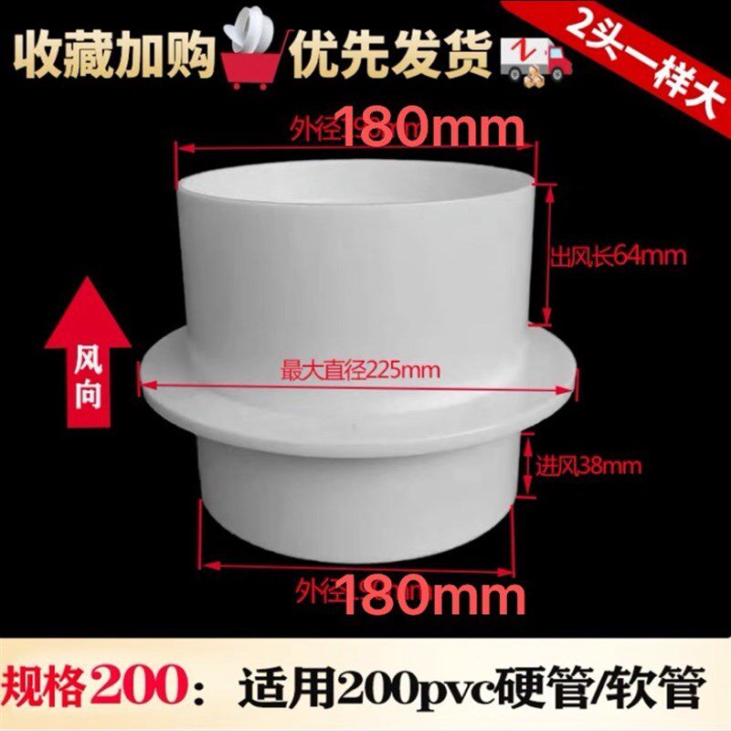 110PVC排风管道止回阀160卫生间单向阀75厨房油烟机烟道止逆阀180