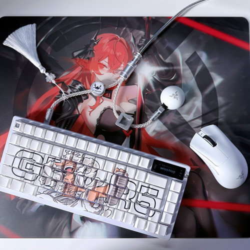 winshop原创一拖二双头8k电竞磁轴机械键盘数据线桌搭潮牌TypeC