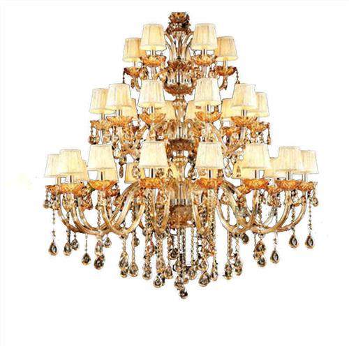 欧式蜡烛水晶吊灯现代简约餐厅卧室灯具美式奢华大气家用灯饰