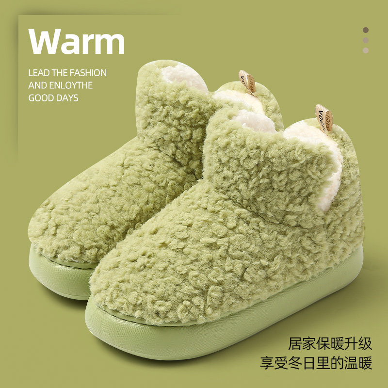 棉拖鞋女士冬季外穿2025新款室内家居厚底保暖毛毛加绒高包跟棉鞋,女鞋,毛毛鞋,淘宝优惠券,粉丝福利购,淘宝优惠卷