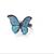 Butterfly Ring - Blue Flash + Open Adjustable