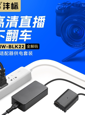 沣标DMW-BLK22相机假电池外接电源适用松下DC-S5M2 S5 S9 GH6 GH5M2单反视频直播
