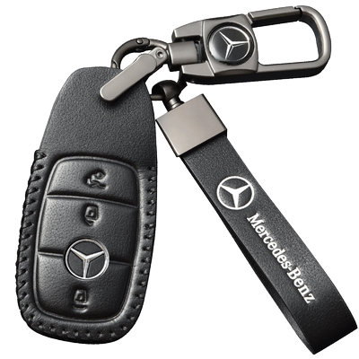 奔驰适用e260glc丝印真皮钥匙包