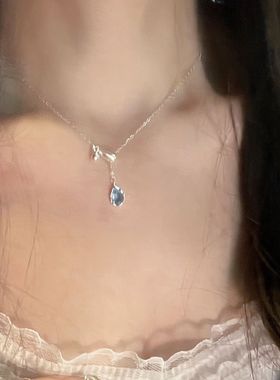 蓝色星星项链女轻奢小众