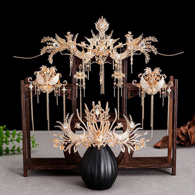 古风汉服发饰发冠发簪凤冠全套古装摄影流苏大气饰品配饰宫廷套装