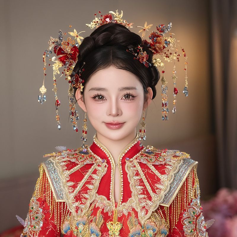 新款秀禾头饰中式婚礼造