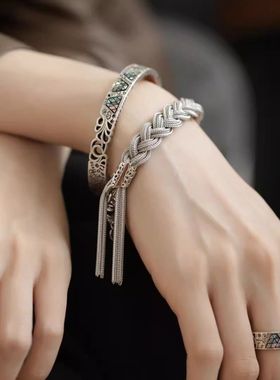 复古新中式脏辫手工编织