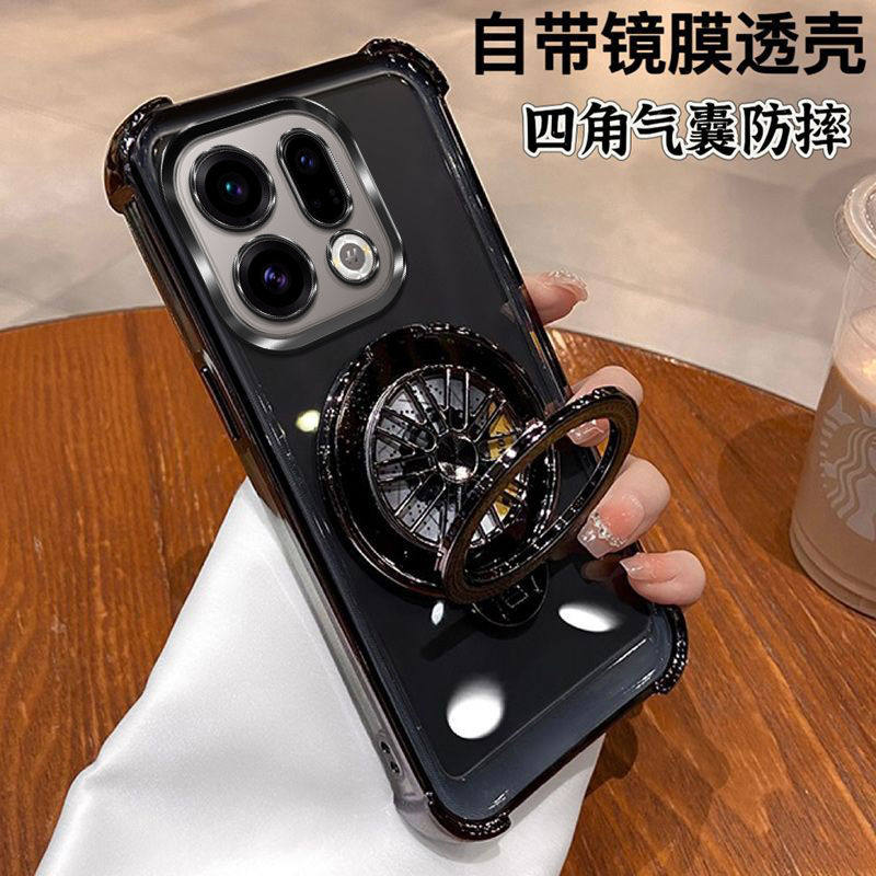 适用PLJ110带镜头膜oppofindx9手机壳findx9pro保护套PLG全包气囊防摔oppo带支架oppox新款find透明软por男女