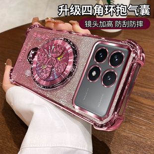 适用红米K70手机壳风生水起支架23117RK66C新款保护壳RedmiK70E软壳2311DRK48C镜头全包k70pro专用外壳潮女款