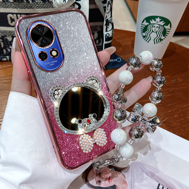 华为Nova12硅胶补妆镜镶钻新款