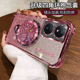 适用华为CLK一AN00硅胶全包荣耀畅玩50plus手机壳带支架honor气囊防摔puls.软壳CLKAN畅享透明ANOO外壳超薄女