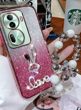 opporeno11手机壳PJH110新款reno11pro保护oppo硅胶套5G全包带钻opporeon防摔透明por女潮115g个性reon高级感