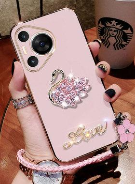 华为pura70手机壳HBN一AL00镜头全包pure70pro新款硅胶p70por十保护套10软壳80潮女pr0高级感puar镶钻ADY个性