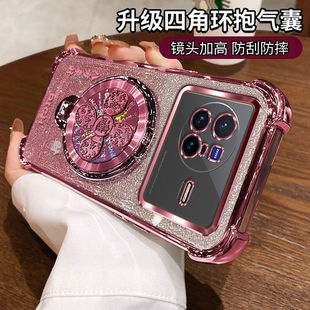 适用V2183A新款硅胶vivox80手机壳vivo保护套x80pro镜头全包vovix带支架vox软壳por防摔vivix高级感80 5g女款