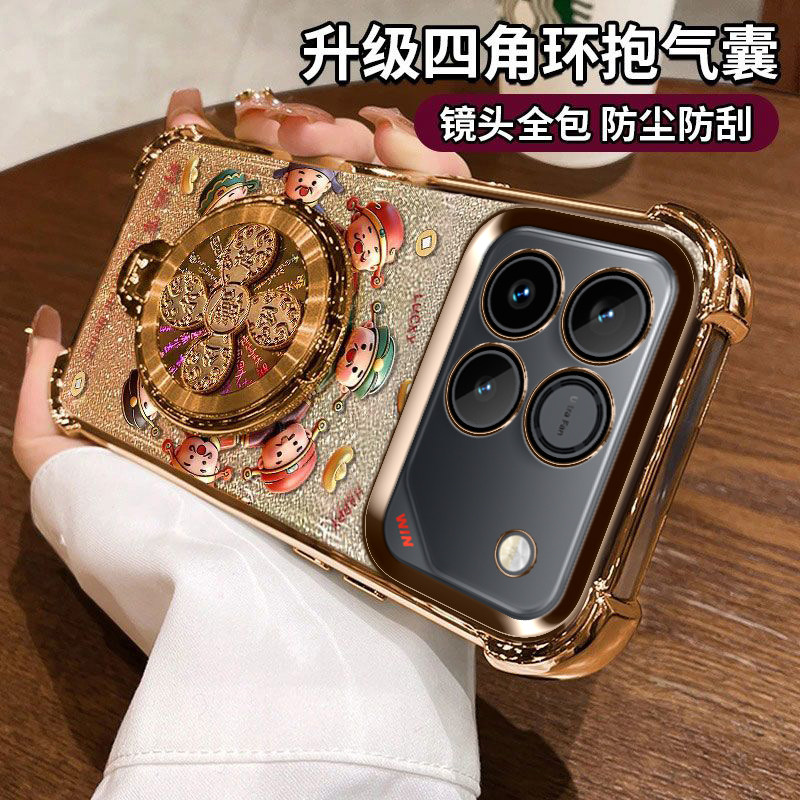 适用华为AAP一AN00全包气囊荣耀win手机壳winRT新年保护硅胶套AAK透明软wln财神支架wlnrt带镜头膜男女rt新款