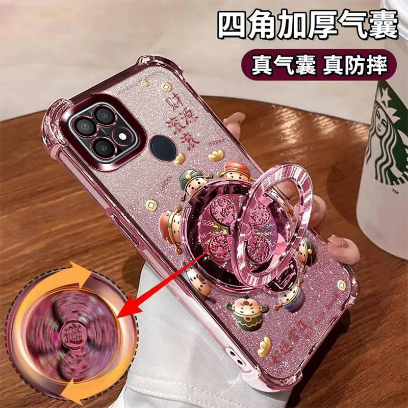 适用SM一A155F新款全包OPPOA15手机壳风生水起支架0PP0镜头膜保护壳5G财源滚滚A15全包防摔四角气囊OPPO男女