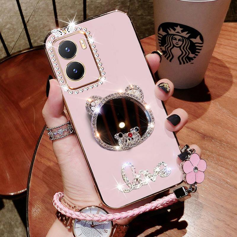 oppoA36硅胶镜面镶钻新款