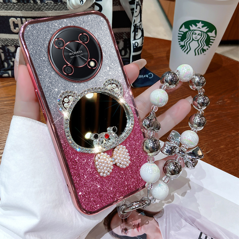 华为畅享50pro硅胶全包镶钻新款