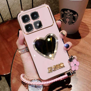 适用红米K70至尊版手机壳新款小米K70ultra保护硅胶套redmik镜头全包k70u软壳镶钻redmi补妆镜小米K70u创意女