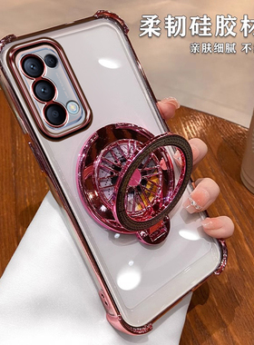 opporeno5手机壳新款reno5K保护PDSM00硅胶套opopreno5por全包镜头膜5G软壳reon5 5g外壳带支架opporeon男女