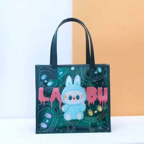 粉蓝印花外出卡通可爱墨绿防水