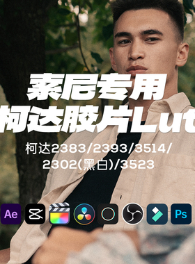 索尼转柯达2383/2393电影感lut调色slog3 709仿复古胶片vlog预设