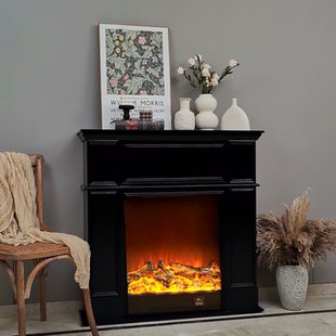 美式仿真火壁炉装饰柜客厅玄关柜直播间拍照背景电子壁炉取暖器