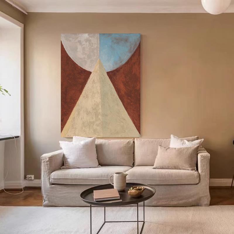 HW.piant原创手绘《回忆的沙漏》侘寂风后现代抽象油画客厅装饰画