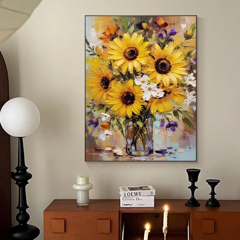 欧式客厅装饰画古典花卉壁画艺术现代简约餐厅挂画卧室美式玄关画图片