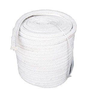 陶瓷纤维盘根耐高温密封条硅酸铝窑炉门耐火填料烤箱圆编绳石棉绳