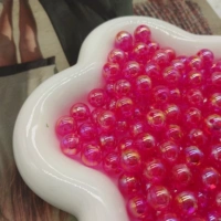 Темно-розовые шариковые бусины, разные размеры (50 г в упаковке)