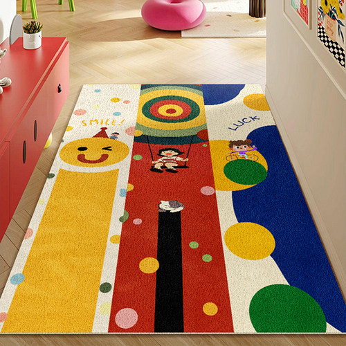 多巴胺卡通入户门丝圈地垫进门可裁剪2025新款家用玄关门口地毯