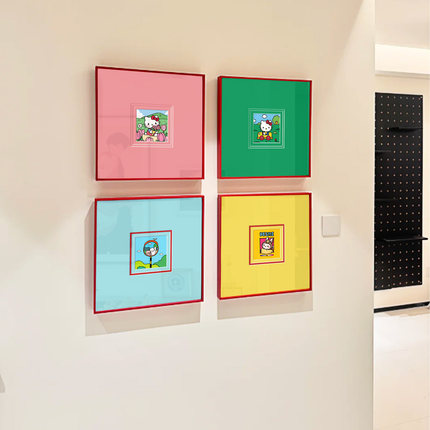 HelloKitty多巴胺卡通动漫装饰画客厅沙发背景墙小众艺术创意挂画