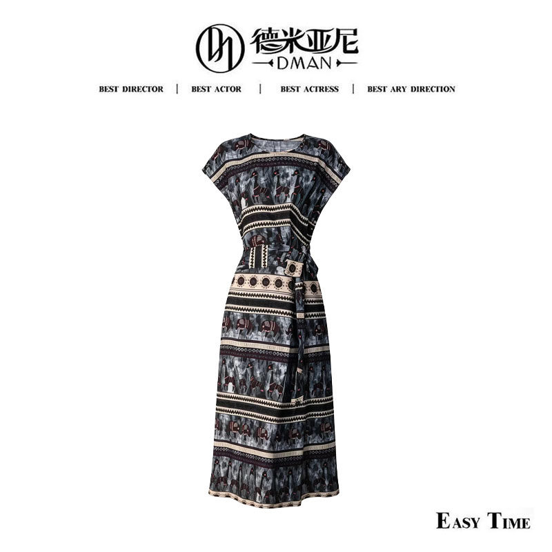 【米公子】【吉象鹿意】艺术派连衣裙QZ0426