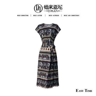 【米公子】【吉象鹿意】艺术派连衣裙QZ0426