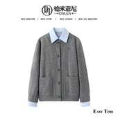 高支高密羊毛上衣 880g 领口下摆可拆卸WJ81981 米公子