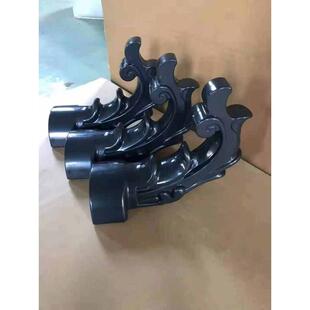 asa树脂瓦塑料瓦配件凤尾翘角深灰色仿古装饰中式屋顶瓦