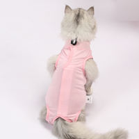 Breathable neutering clothing for cats, thin anti-licking clothing for female cats after surgery, rehabilitation clothes, elastic Velcro thumbnail 2