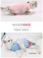 Breathable neutering clothing for cats, thin anti-licking clothing for female cats after surgery, rehabilitation clothes, elastic Velcro thumbnail 6