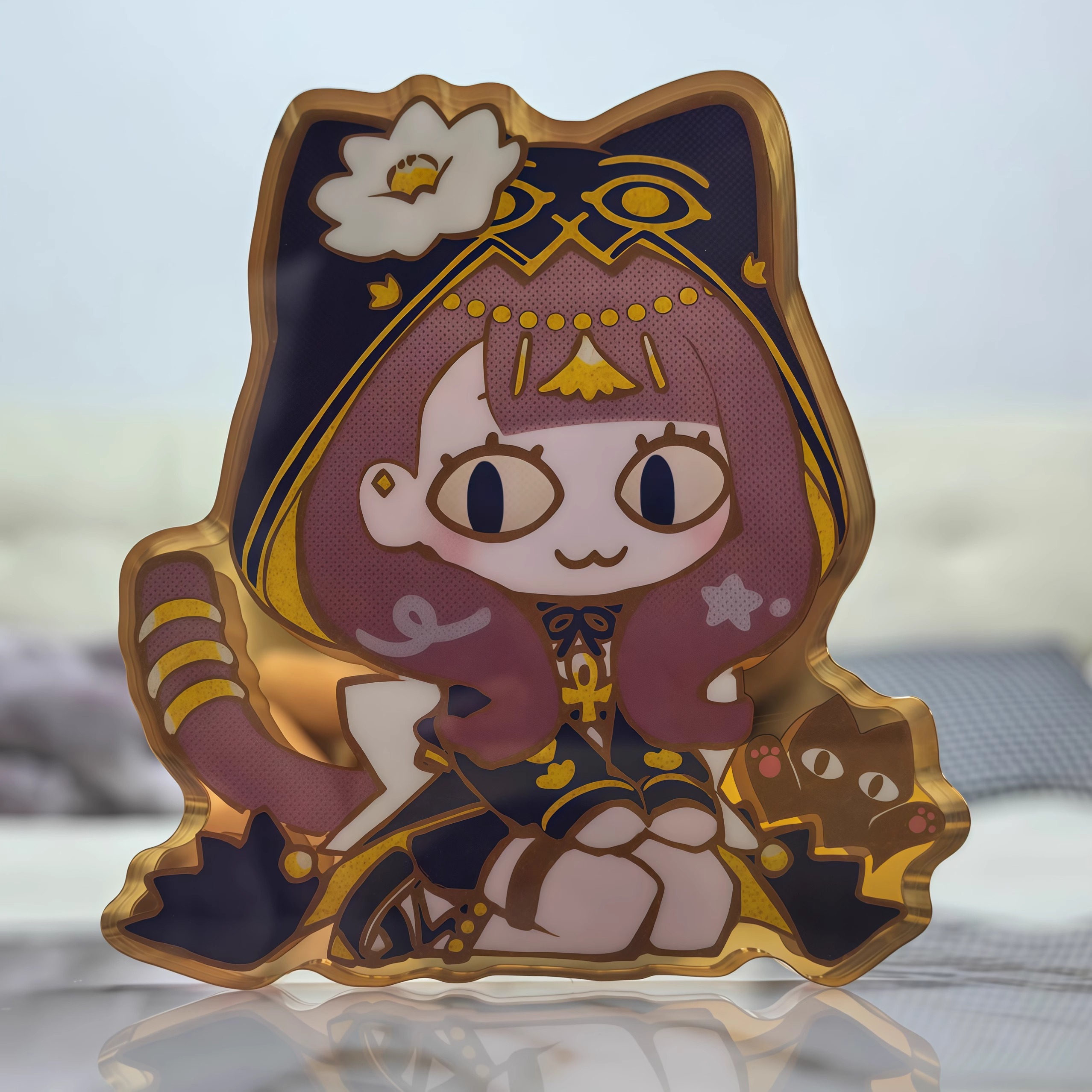 明日方舟佩佩亚克力砖追踪眼创意摆件立牌佩佩喵可爱立牌谷子摆件