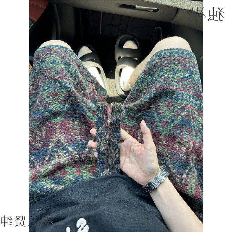 五分裤过膝中裤男针织民族风脏脏