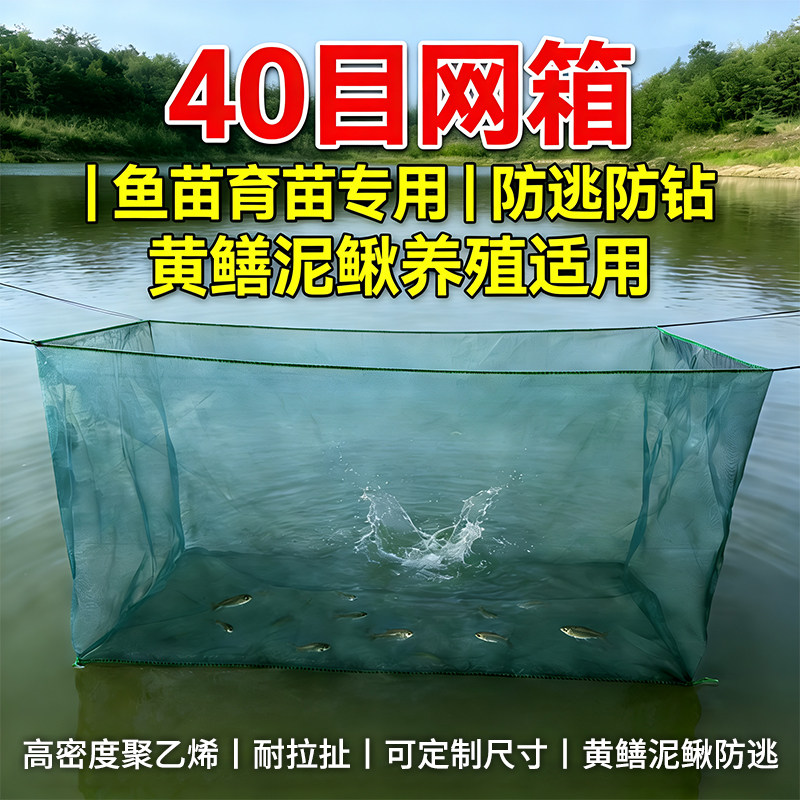 40目网箱养殖网专用网片网箱定做龙虾养殖渔网泥鳅箱黄鳝鱼苗幼苗