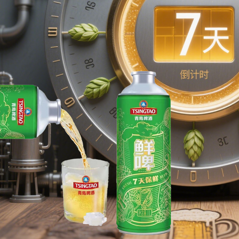 青岛啤酒7天鲜啤新鲜闭眼入