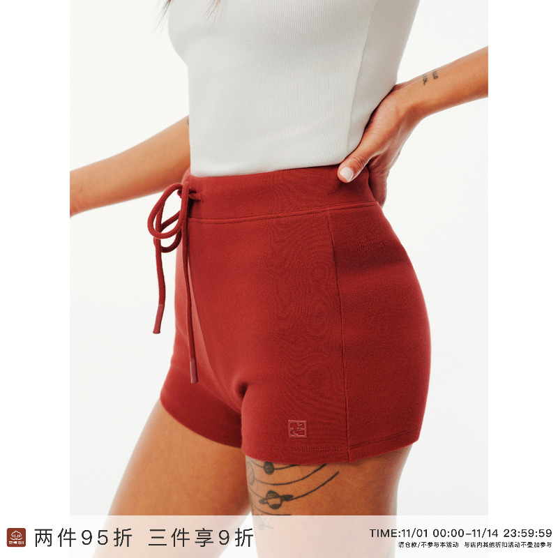 EviStub 美式透气百搭休闲提臀显瘦骑行运动低腰超短裤热裤女夏季