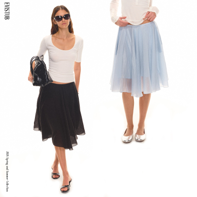 EVISTUB*轻盈插片伞裙