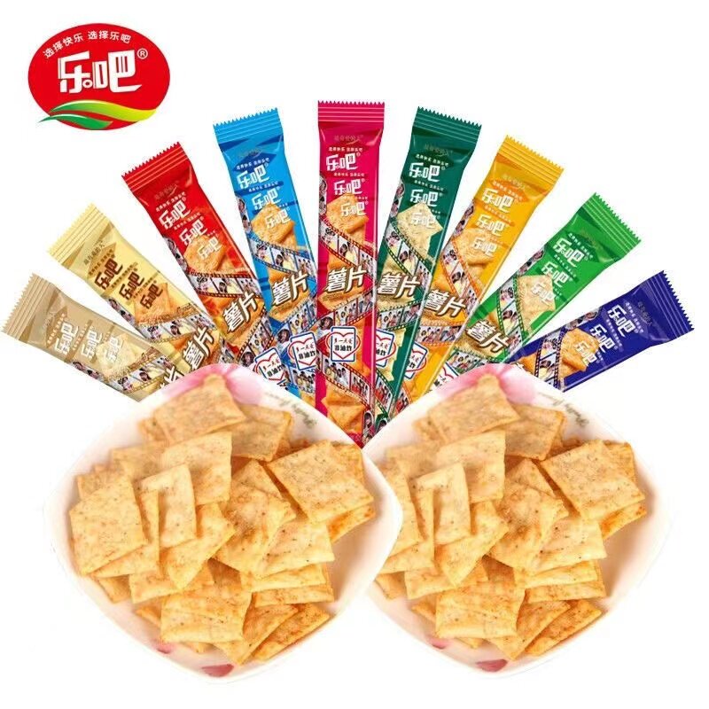 乐吧薯片20克混味非油炸膨化食品