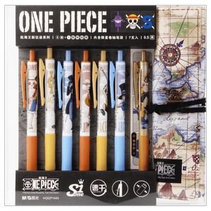 晨光新征途航海王限定套装按动中性笔0.5黑色海贼王P1440联名兄弟羁绊签字笔路飞学生水笔动漫学生同学送礼盒