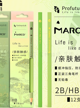 晨光ProfutureLab森系铅笔小学生正姿三角杆铅笔一年级二年级考试铅笔2B幼儿园HB初学者练字笔高颜值亲肤触感