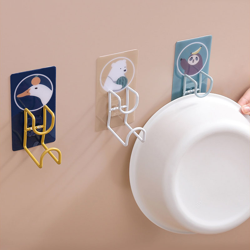 脸盆挂钩免打孔无痕粘贴浴室收纳架壁挂式免钉粘钩盆架神器,收纳整理,挂钩/粘钩,淘宝优惠券,粉丝福利购,淘宝优惠卷